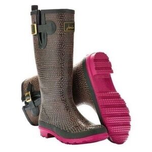 Joules Printed Wellies Rain boots Galoshes NWT